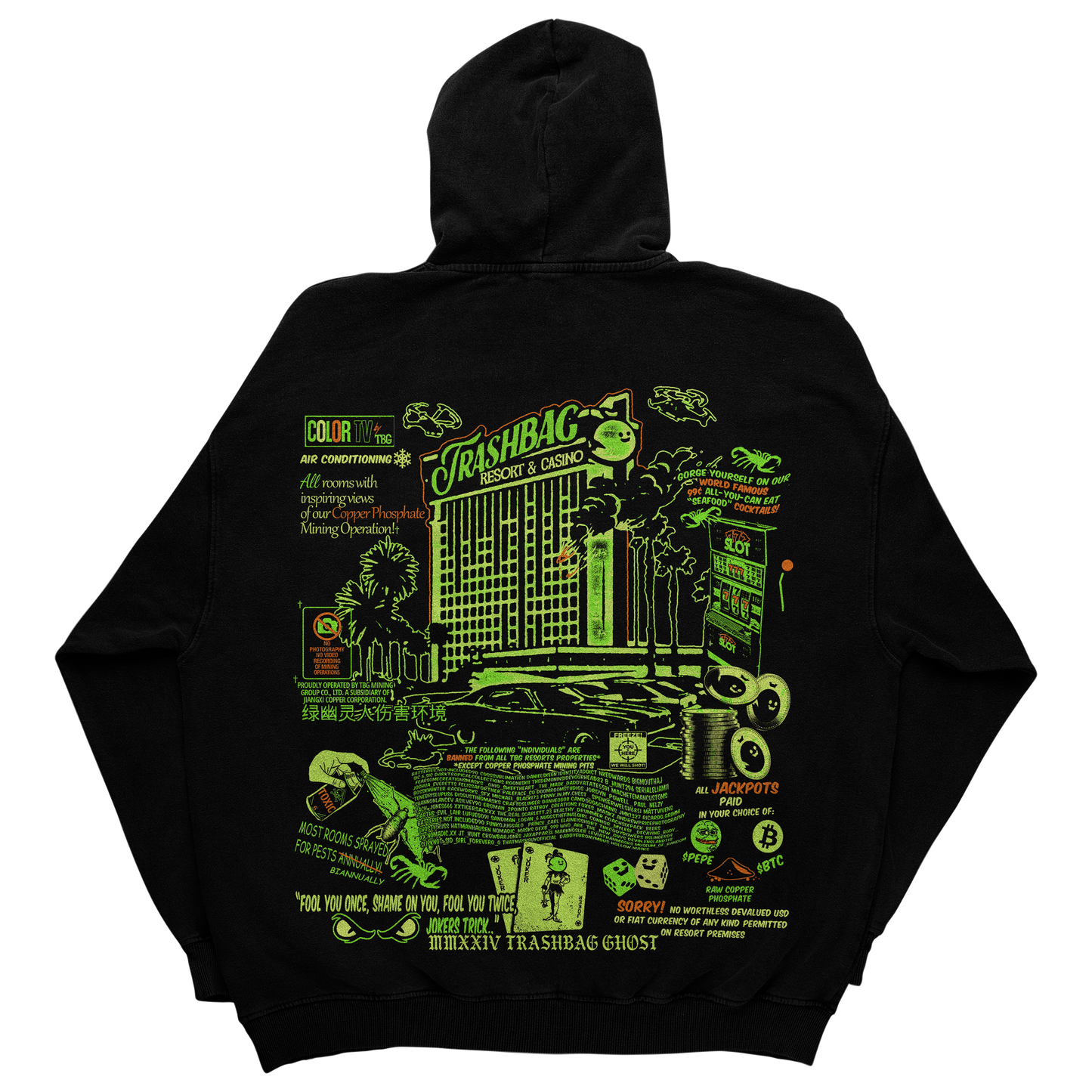 Trashbag Resort & Casino Hoodie. Limited PALEFEST Colorway (2024)