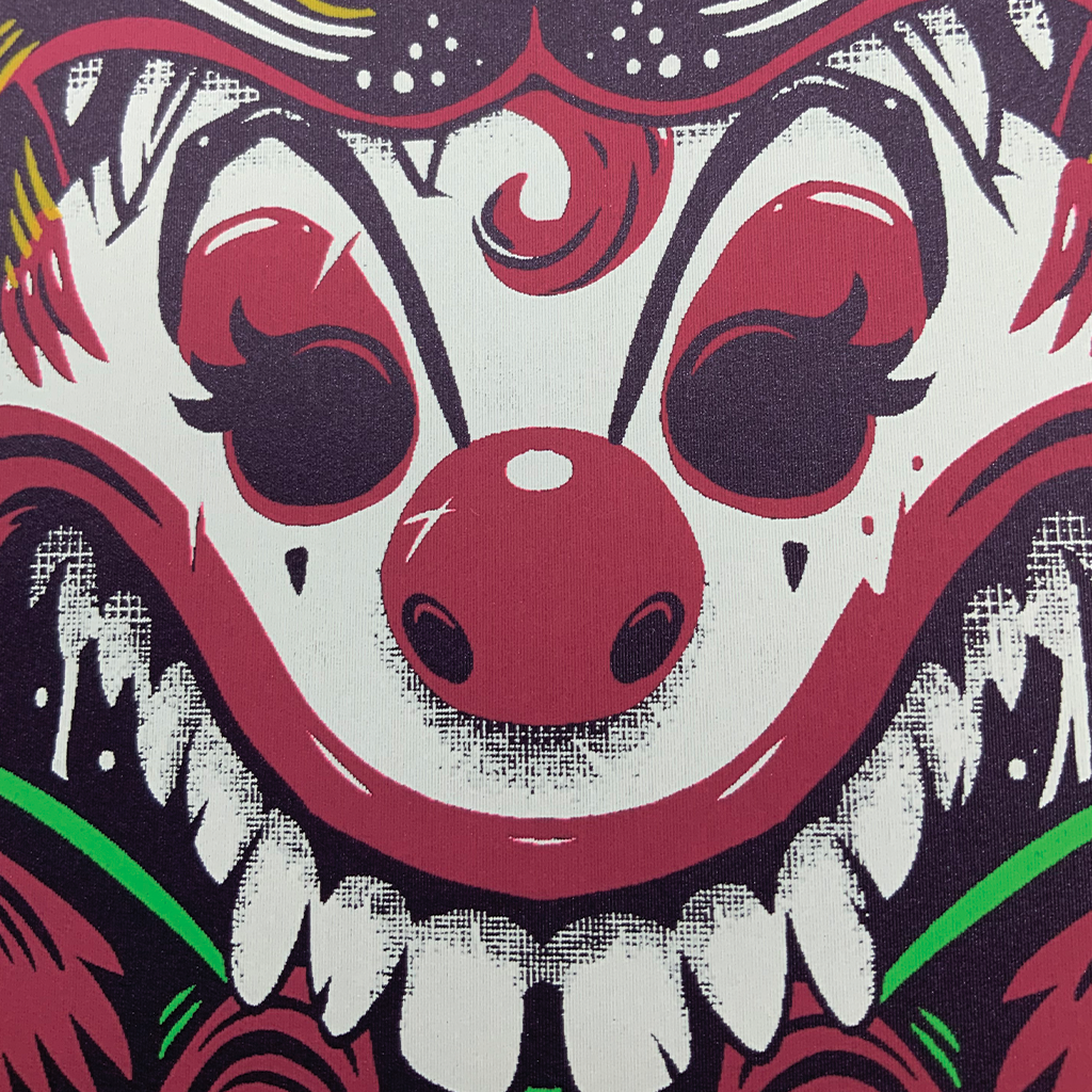 Monumental Masks. Silk Screen Art Print (Black Light Reactive)