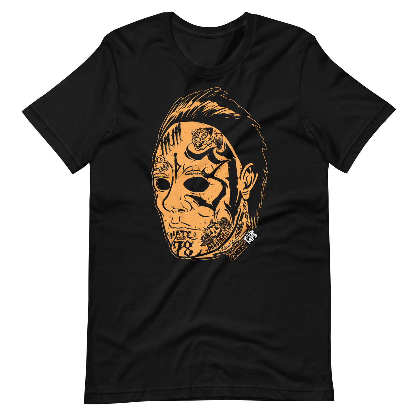 Orange on Black Halloween BAD MFS Tee