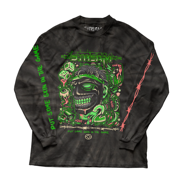 STREAM Player 2 Long Sleeve Tie-Dye Tee