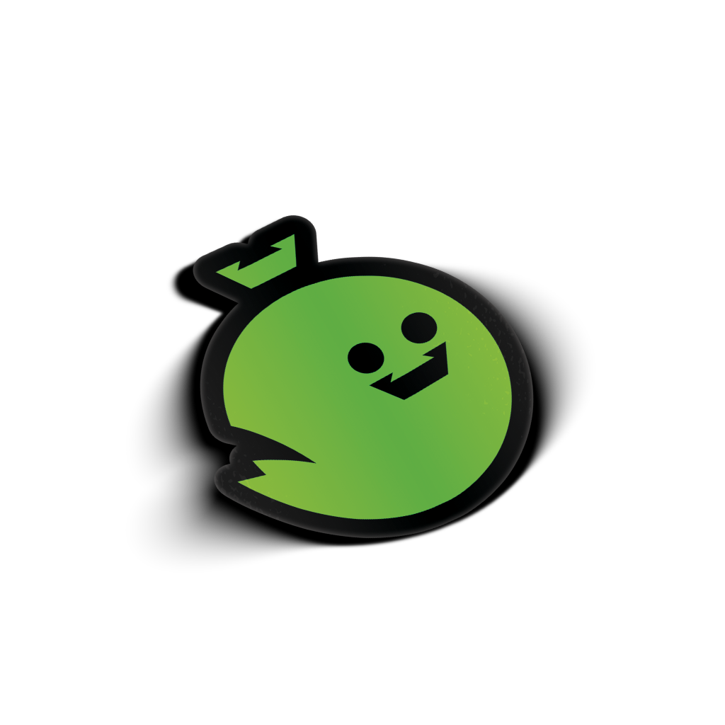 Slime Green Ghost Sticker