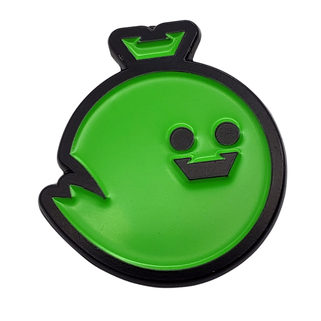 Slime Green Trashbag Ghost Pins